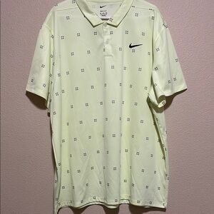 Nike Golf Dri-Fit Shirt in Neon Yellow/Green with Black Logo